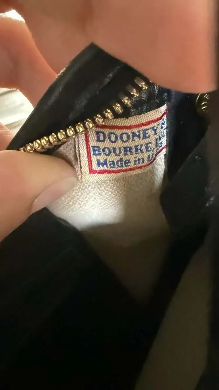 Vintage Dooney & Bourke Suede and Leather Hobo Shoulder Bag
